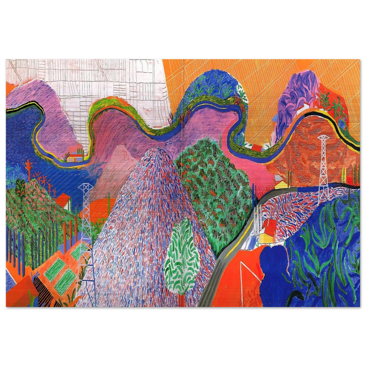 David Hockney - David Hockney Brushed Aluminum Print - 70x100 cm / 28x40 inches | David Hockney Aluminum Print | David Hockney Prints | David Hockney Art | Artwork by David Hockney