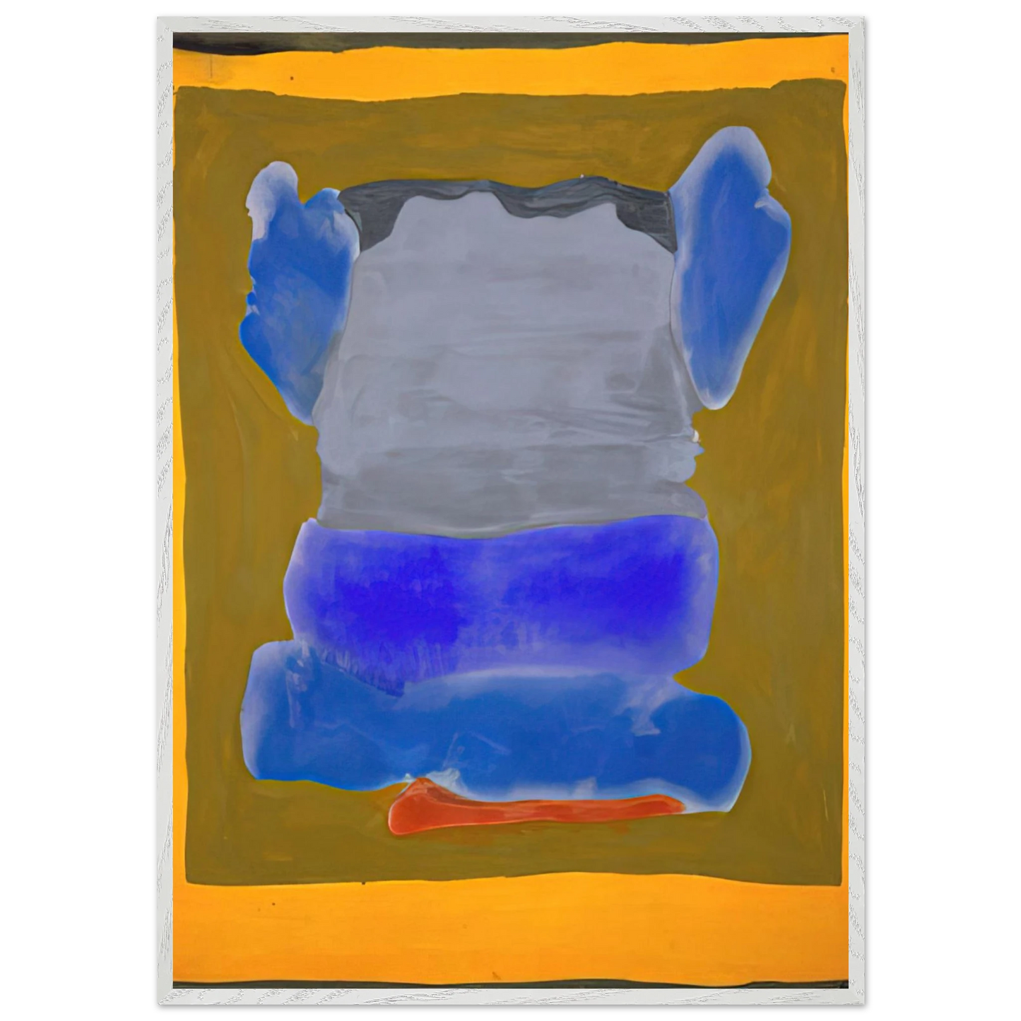 Helen Frankenthaler - Buddha s Court - 1964 Wall art - 45x60 cm / 18x24 inches - Premium Wooden Framed Poster With Fine Art Paper - White frame