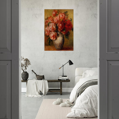 Still Life with Roses - Pierre-Auguste Renoir Brushed Aluminum Print - 70x100 cm / 28x40 inches | Pierre-Auguste Renoir Aluminum Print | Pierre-Auguste Renoir Prints