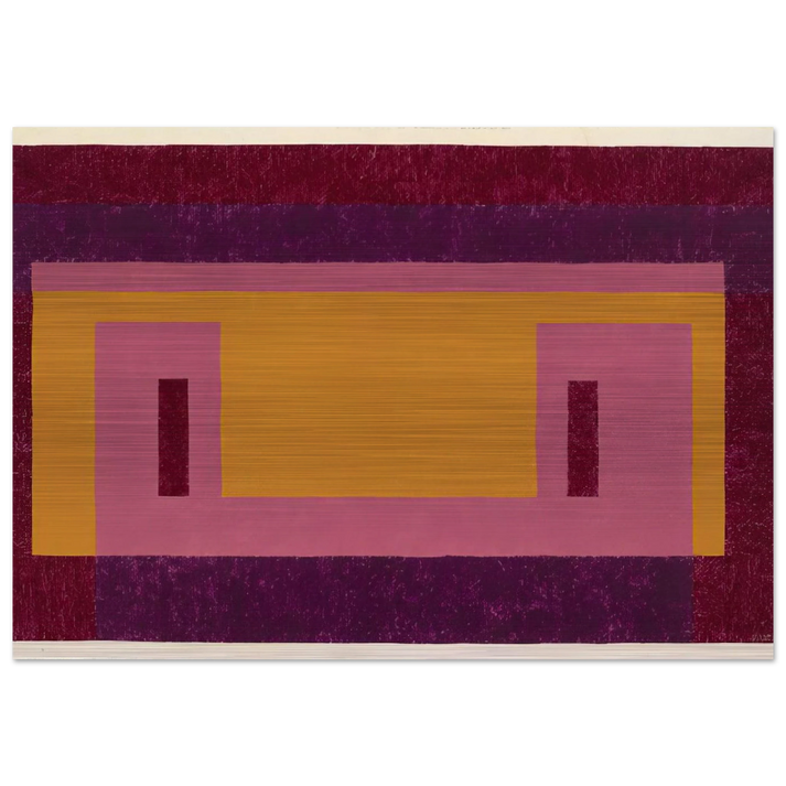 VARIANT ADOBE FAMILIAR FRONT 1948 - Josef Albers Brushed Aluminum Print - 70x100 cm / 28x40 inches | Josef Albers Aluminum Print | Josef Albers Prints