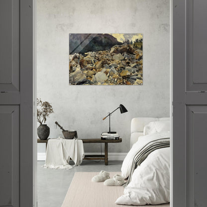 Purtud, Alpine Scene and Boulders - John Singer Sargent Acrylic Print - 70x100 cm / 28x40″ inches