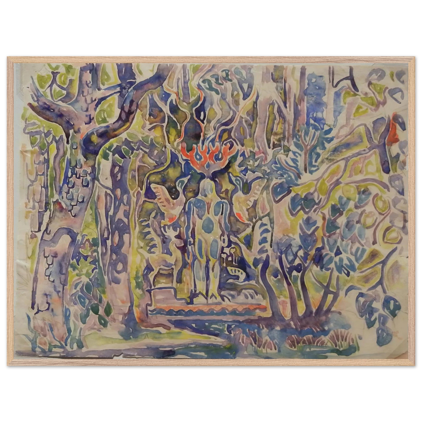 Walter Inglis Anderson - Walter Anderson Wall art - 21x29.7 cm / 8x12" - Premium Wooden Framed Poster With Fine Art Paper - White frame