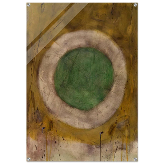Green Glow - 1958 - Gene Davis Acrylic Print - 70x100 cm / 28x40″ inches | Gene Davis Wall Art | Gene Davis Prints