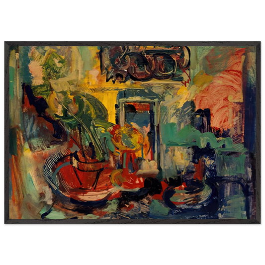 Still Life Interior - Hans Hofmann Framed Art Print – Black Wooden Frame - Default Title - -Framed Art Print