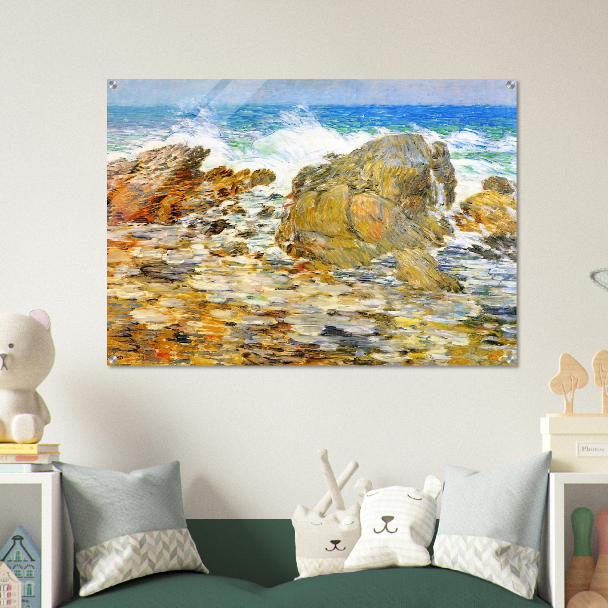 Surf, Appledore - Childe Hassam Acrylic Print - 70x100 cm / 28x40″ inches