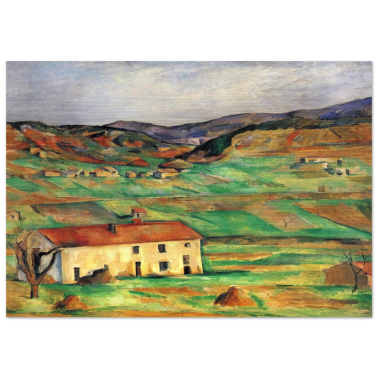 Gardanne - Paul Cézanne Brushed Aluminum Print - 70x100 cm / 28x40 inches | Paul Cézanne Aluminum Print | Paul Cézanne Prints