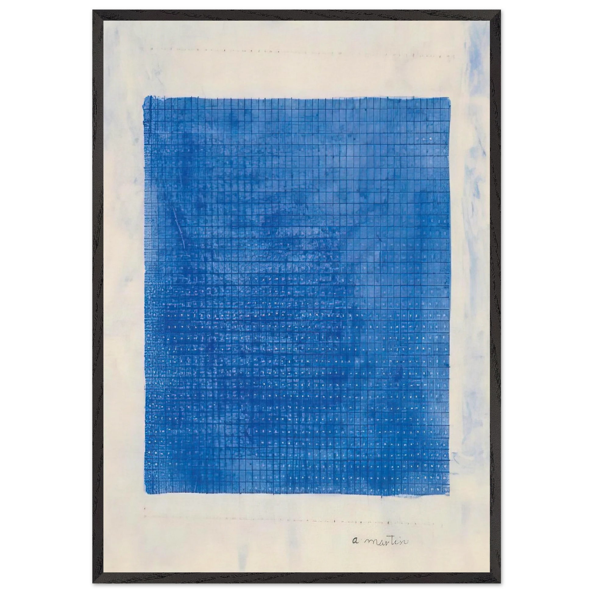 Stars - Agnes Martin Framed Art Print – Black Wooden Frame - Default Title - -Framed Art Print