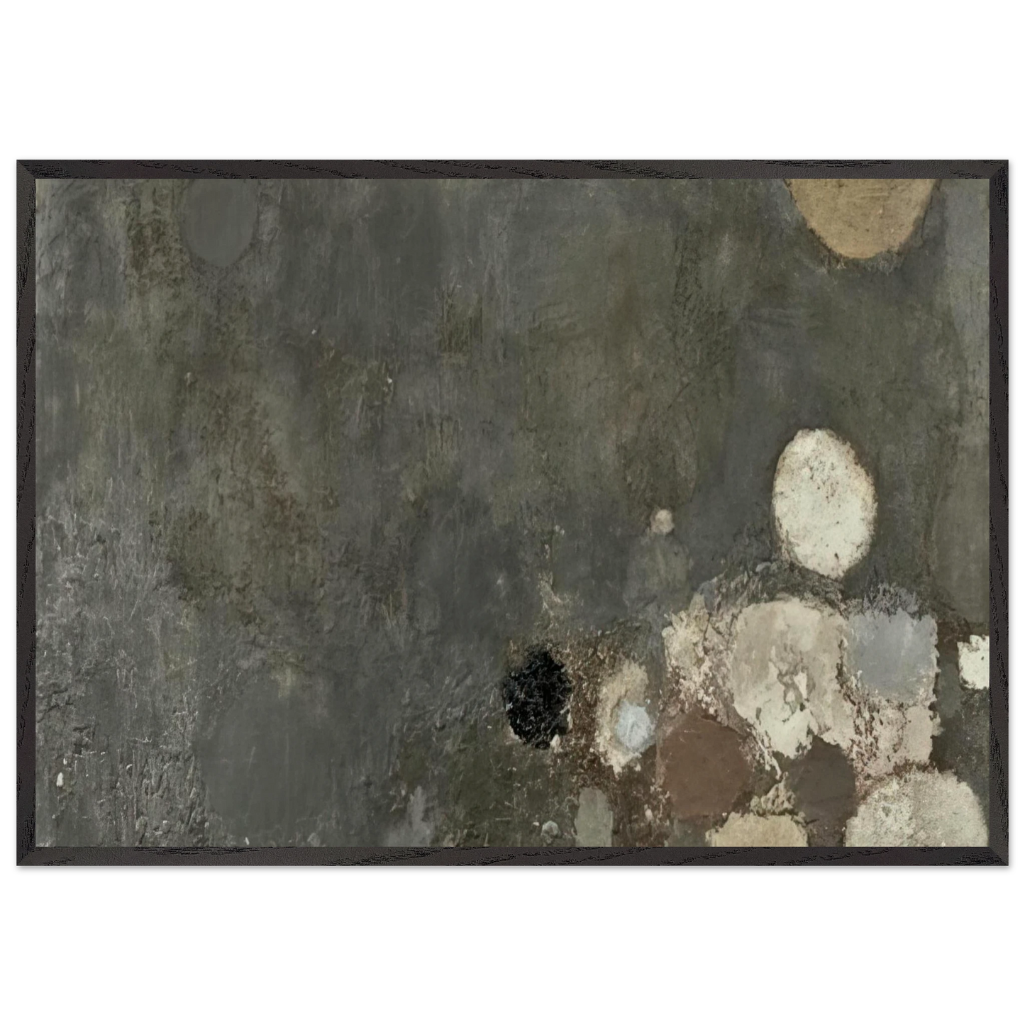 UNTITLED 1956 N2 - Luis Feito Framed Art Print – Black Wooden Frame - Default Title - -Framed Art Print