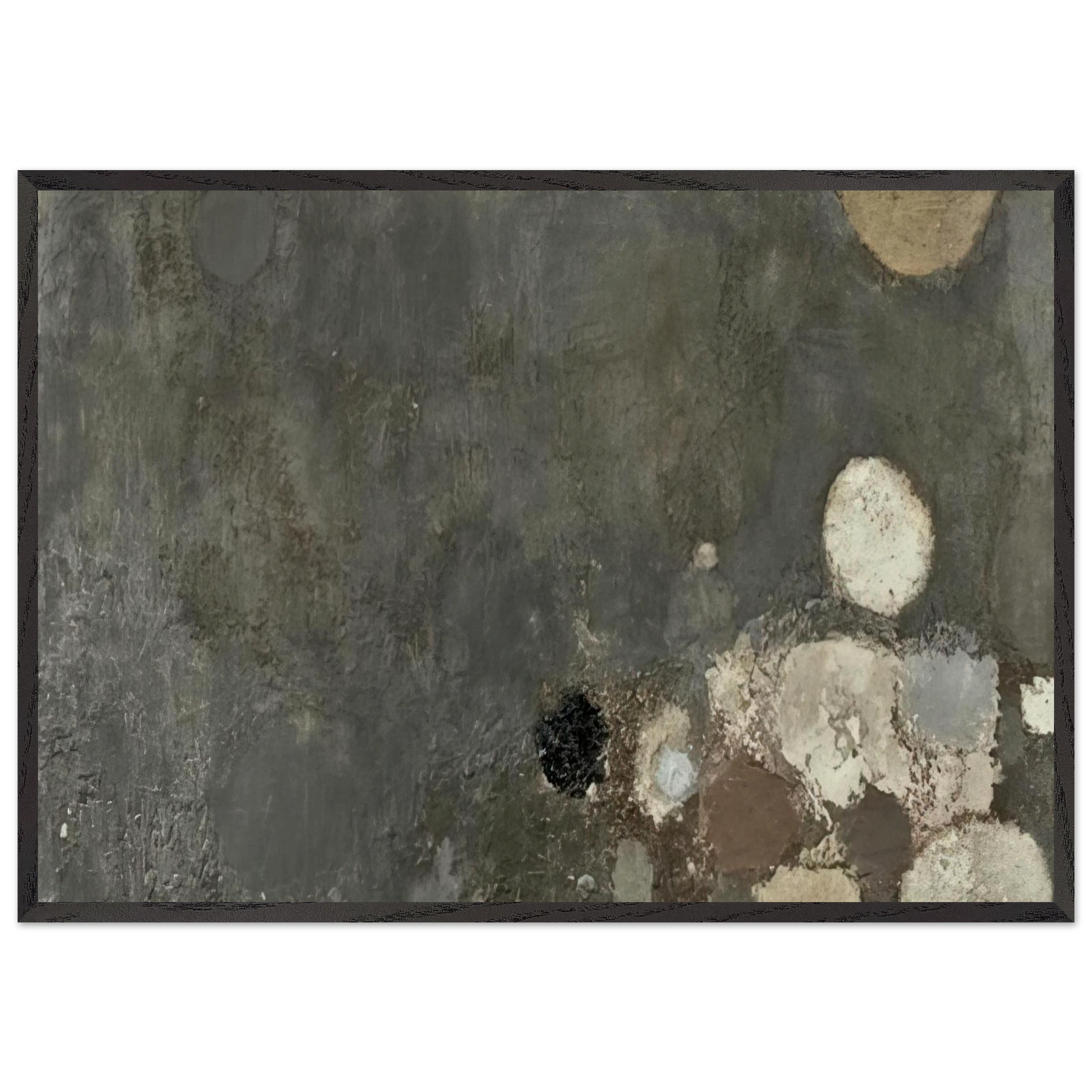 UNTITLED 1956 N2 - Luis Feito Framed Art Print – Black Wooden Frame - Default Title - -Framed Art Print