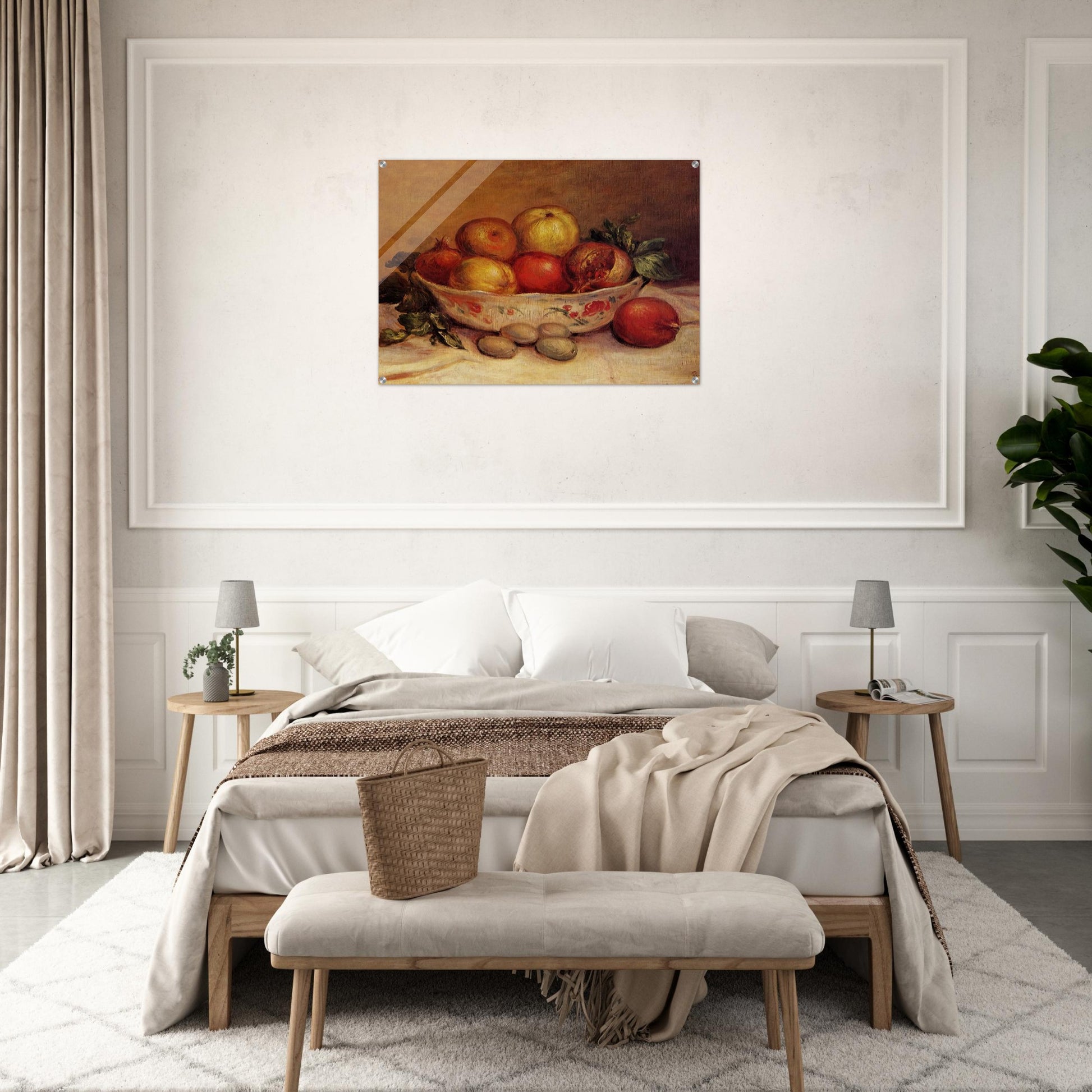 Still Life with Pomegranates - Pierre-Auguste Renoir Acrylic Print - 70x100 cm / 28x40″ inches | Pierre-Auguste Renoir Wall Art | Pierre-Auguste Renoir Prints