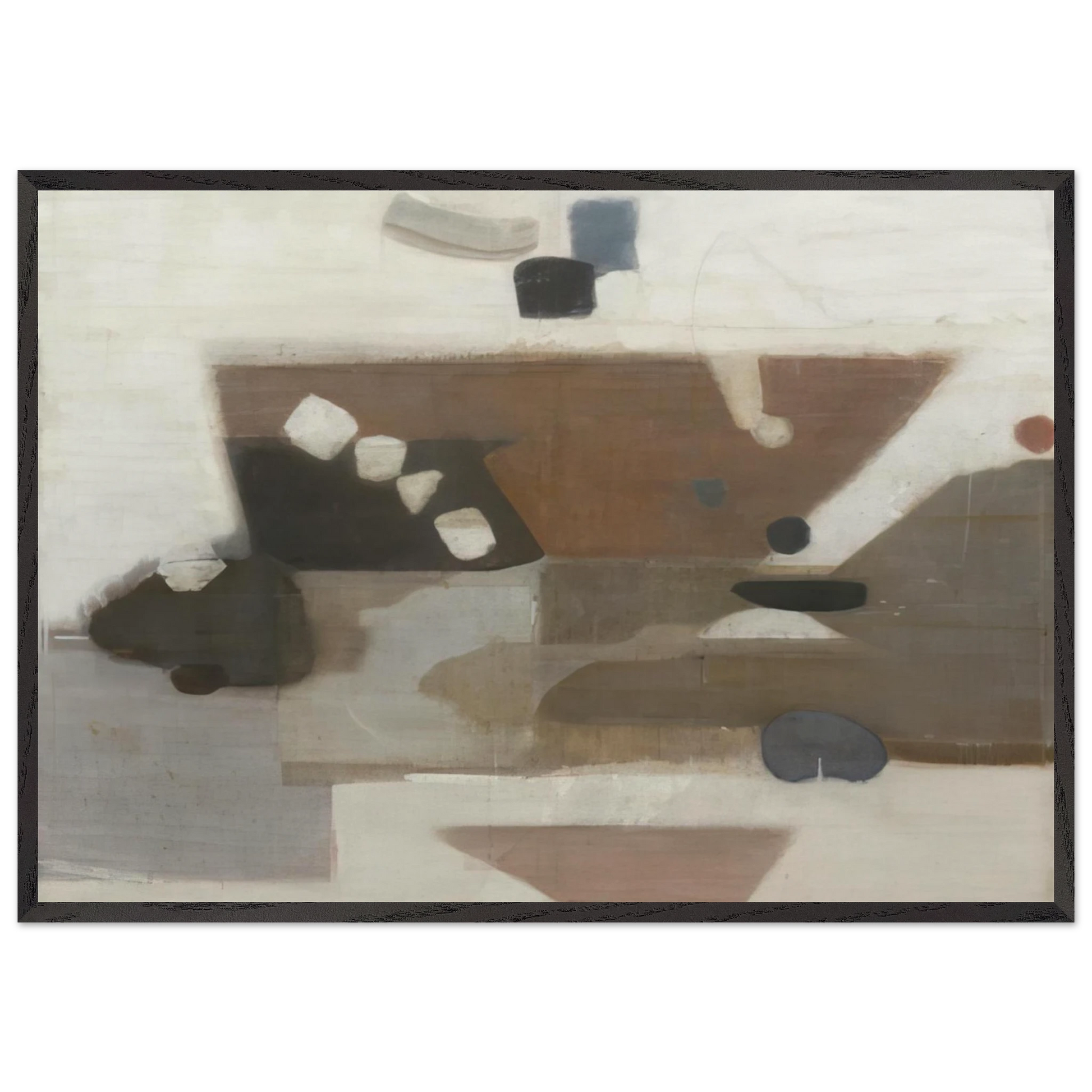 Decision - 1956 - Kenzo Okada Framed Art Print – Black Wooden Frame - Default Title - -Framed Art Print