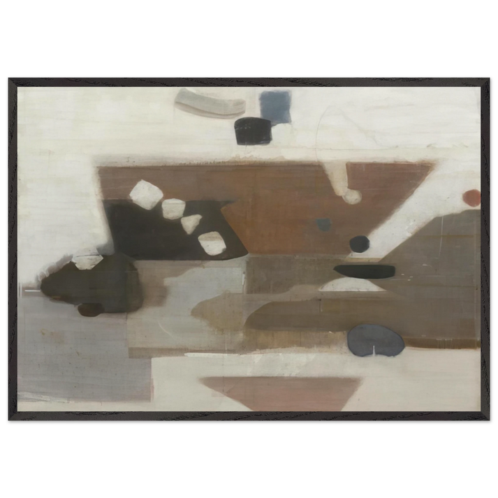 Decision - 1956 - Kenzo Okada 70x100 cm / 28x40 inches Framed Art Print – Black Wooden Frame