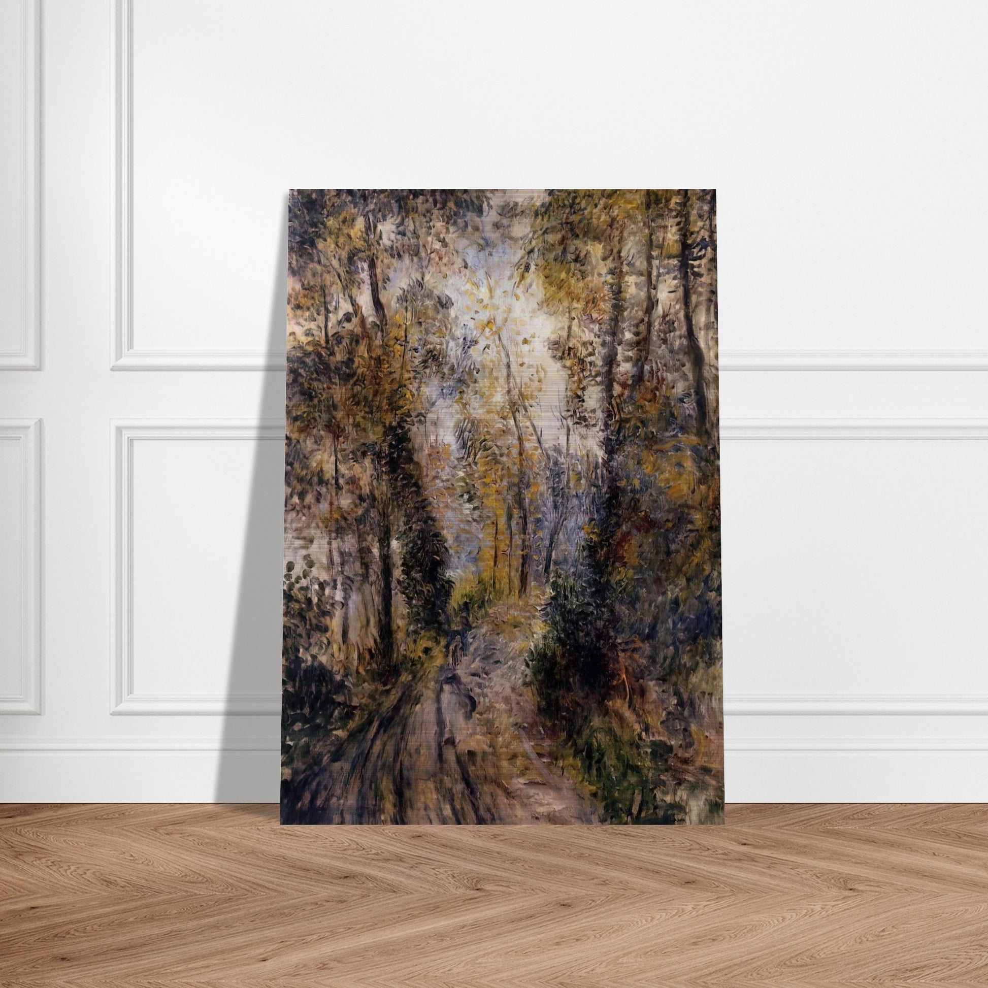 The Path through the Forest - Pierre-Auguste Renoir Brushed Aluminum Print - 70x100 cm / 28x40 inches | Pierre-Auguste Renoir Aluminum Print | Pierre-Auguste Renoir Prints