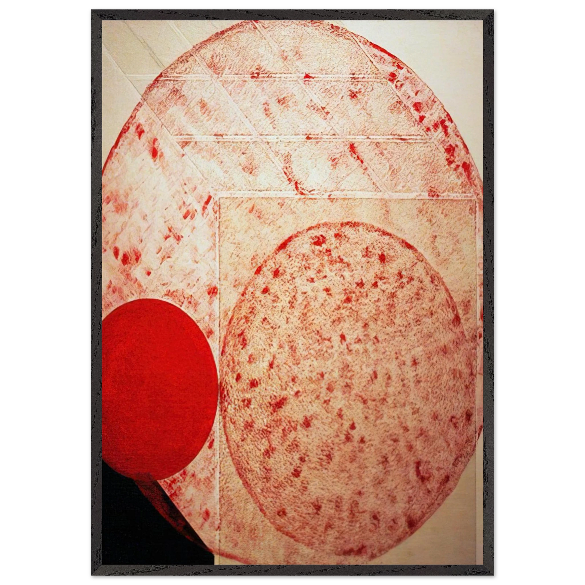 Painting Red - 1987 - Lygia Pape Framed Art Print – Black Wooden Frame - Default Title - -Framed Art Print