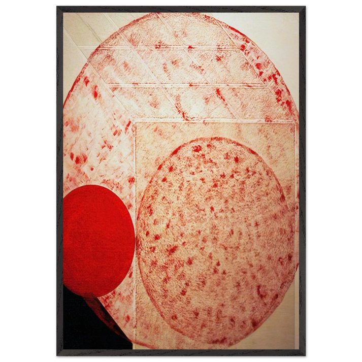 Painting Red - 1987 - Lygia Pape 70x100 cm / 28x40 inches Framed Art Print – Black Wooden Frame