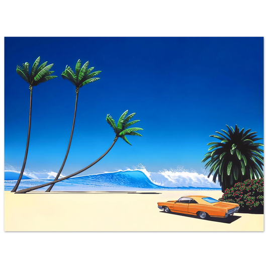 Hiroshi Nagai - Impender Beach Wall Art - 21x29.7 cm / 8x12" - Fine Art Poster - -