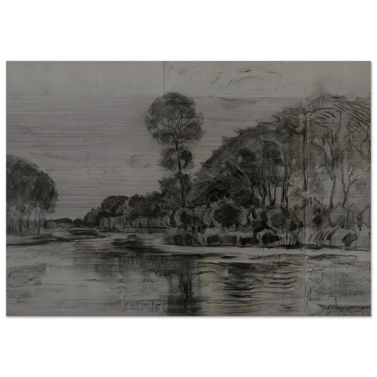 Lonely tree at the Gein - Piet Mondrian Brushed Aluminum Print - 70x100 cm / 28x40 inches | Piet Mondrian Aluminum Print | Piet Mondrian Prints