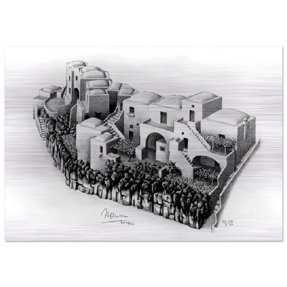 ESCHER (24) - MC Escher Brushed Aluminum Print - 70x100 cm / 28x40 inches | MC Escher Aluminum Print | MC Escher Prints