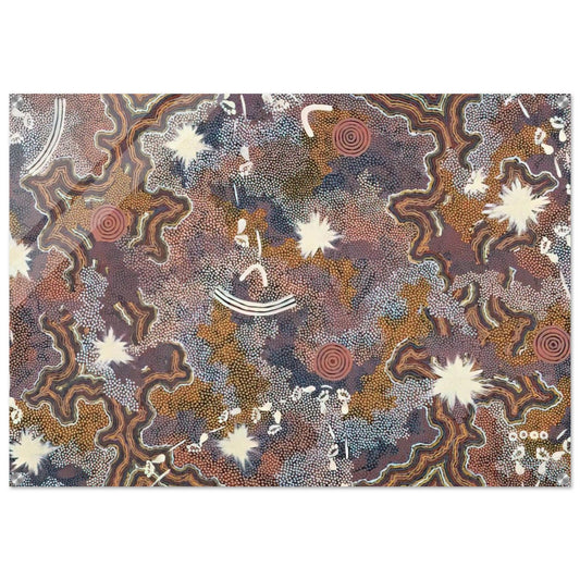 Ngarlu Red Hill - 1990 - Clifford Possum Tjapaltjarri Acrylic Print - 70x100 cm / 28x40″ inches | Clifford Possum Tjapaltjarri Wall Art | Clifford Possum Tjapaltjarri Prints