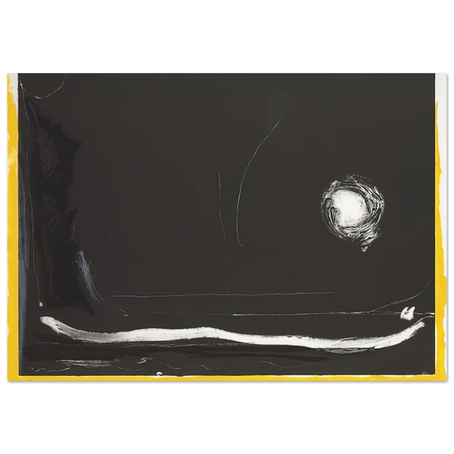 Helen Frankenthaler - Yellow Jack - 1985 Wall art - 13x18 cm / 5x7 Inches - Fine Art Poster - -