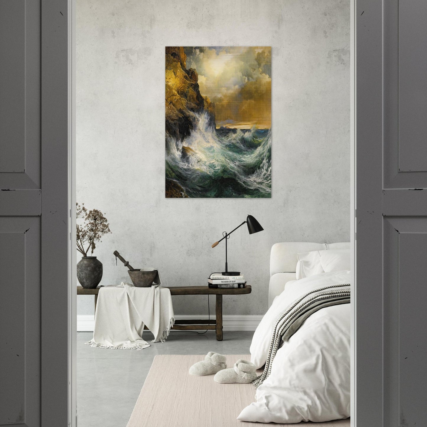 The Receding Wave - Thomas Moran Brushed Aluminum Print - 70x100 cm / 28x40 inches | Thomas Moran Aluminum Print | Thomas Moran Prints