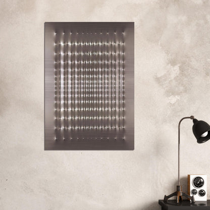 Superficie alluminio - 1969 - Enrico Castellani Brushed Aluminum Print - 70x100 cm / 28x40 inches | Enrico Castellani Aluminum Print | Enrico Castellani Prints