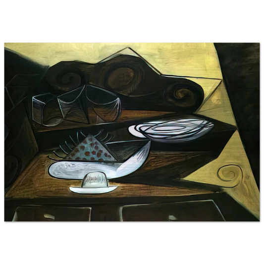 The Buffet  Catalan  - Pablo Picasso Brushed Aluminum Print - 70x100 cm / 28x40 inches | Pablo Picasso Aluminum Print | Pablo Picasso Prints