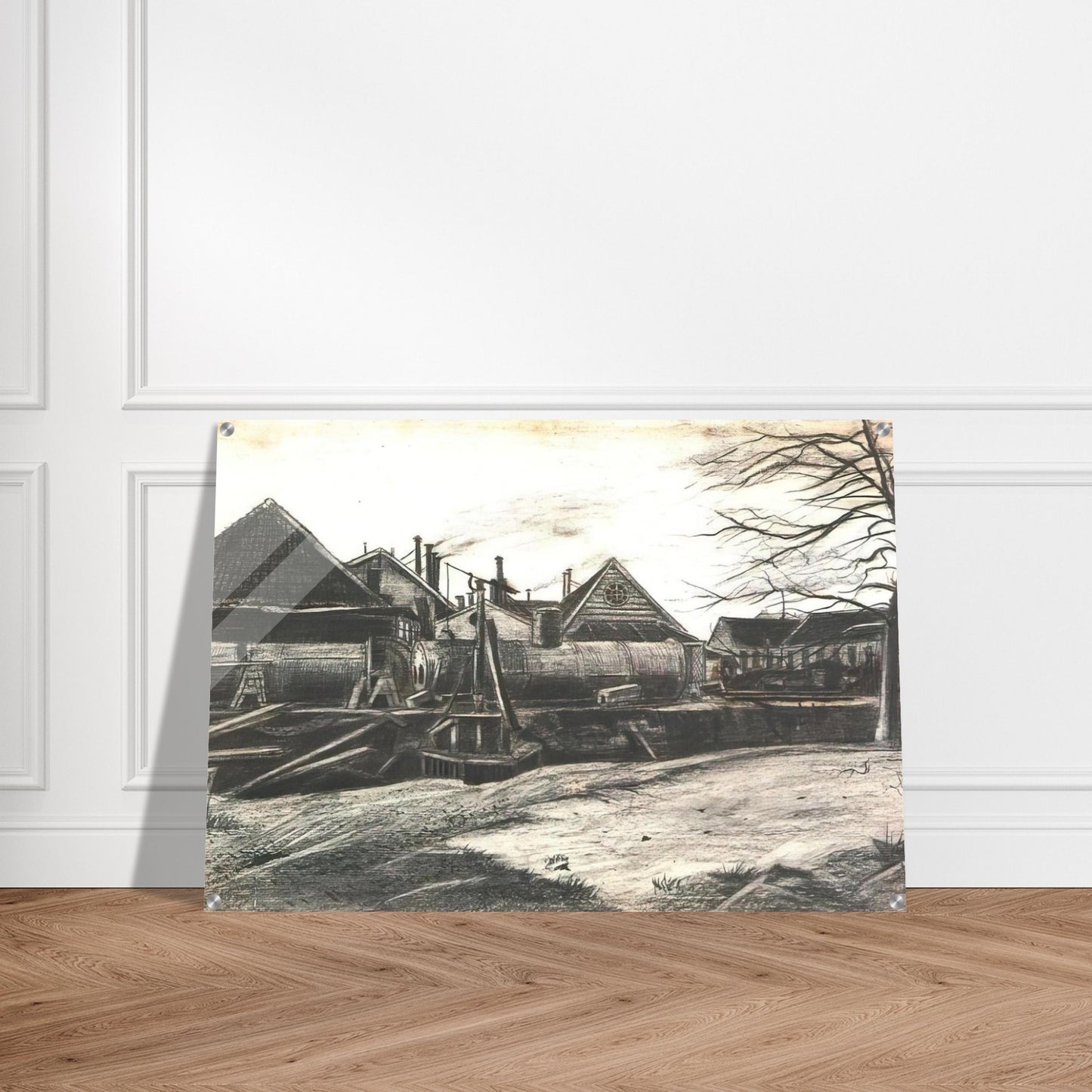 Factory - Vincent van Gogh Acrylic Print - 70x100 cm / 28x40″ inches | Vincent van Gogh Wall Art | Vincent van Gogh Prints