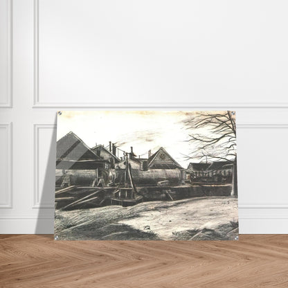 Factory - Vincent van Gogh Acrylic Print - 70x100 cm / 28x40″ inches | Vincent van Gogh Wall Art | Vincent van Gogh Prints