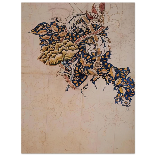 William Morris - DESIGN FOR WINDRUSH PRINTED TEXTILE 1883 Fine Art Poster - 13x18 cm / 5x7 inches