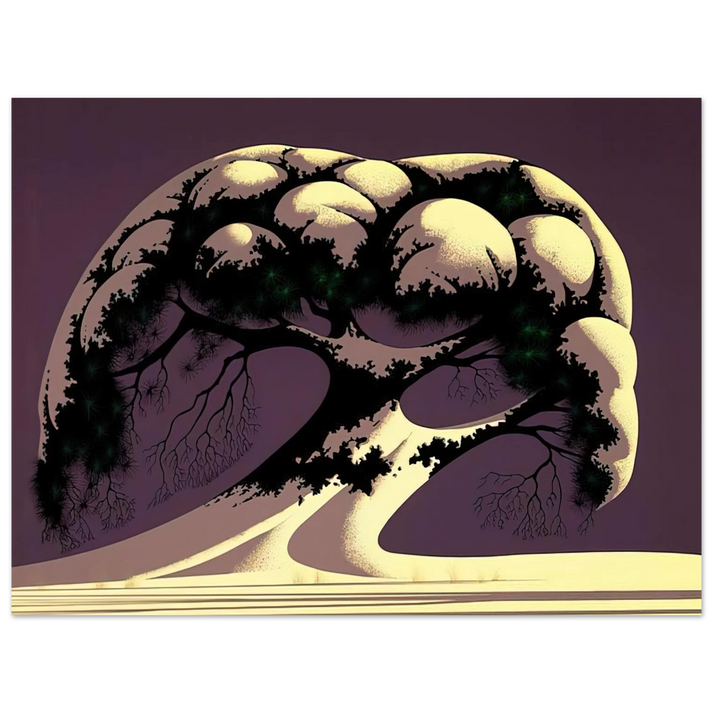 Eyvind Earle - Snow Tree  75x100 cm / 30x40inches Fine Art Poster