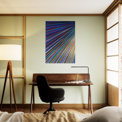 Apex - 1984 - Piero Dorazio Brushed Aluminum Print - 70x100 cm / 28x40 inches | Piero Dorazio Aluminum Print | Piero Dorazio Prints