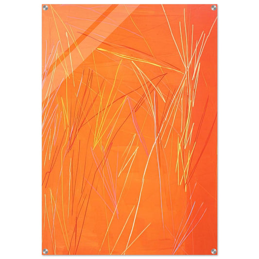 Fire Flute - 1974 - Ronnie Landfield Acrylic Print - 70x100 cm / 28x40″ inches | Ronnie Landfield Wall Art | Ronnie Landfield Prints