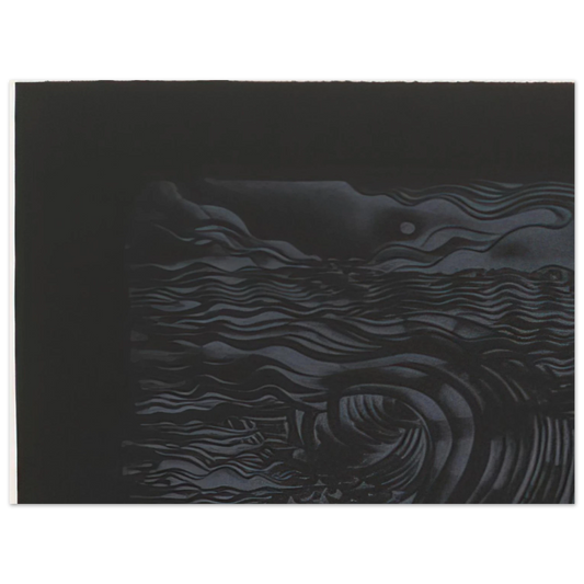 Lee Bontecou - STUDY FOR AN UNTITLED PRINT WHITE ON BLACK 1982 Fine Art Poster - Default Title