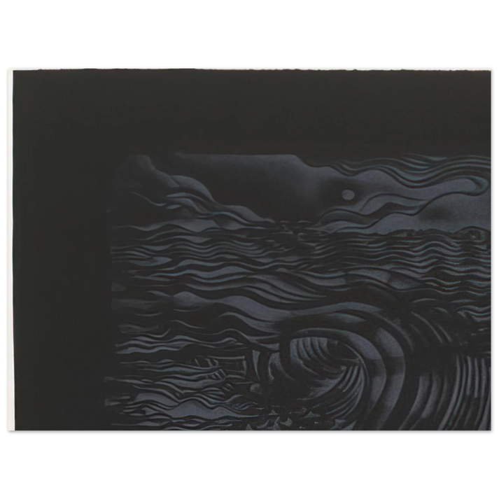 Lee Bontecou - STUDY FOR AN UNTITLED PRINT WHITE ON BLACK 1982  75x100 cm / 30x40inches Fine Art Poster