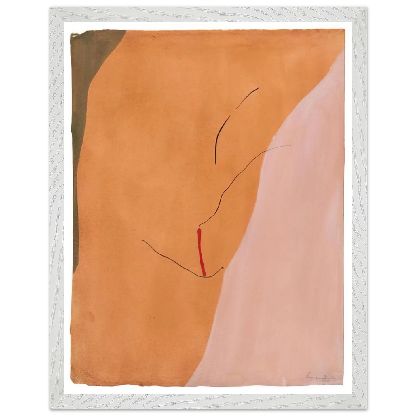 Helen Frankenthaler - Sanguine Mood - 1971 Wall art - 13x18 cm / 5x7 inches - Premium Wooden Framed Poster With Fine Art Paper - Wood frame