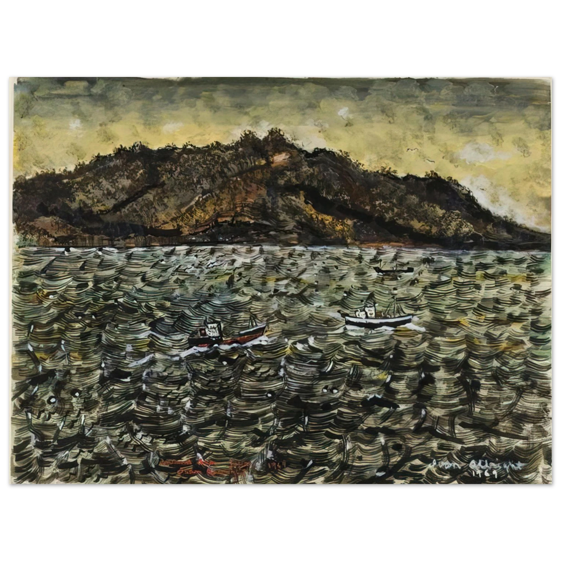 Ivan Albright - INLAND SEA JAPAN FROM BOAT Fine Art Poster - Default Title