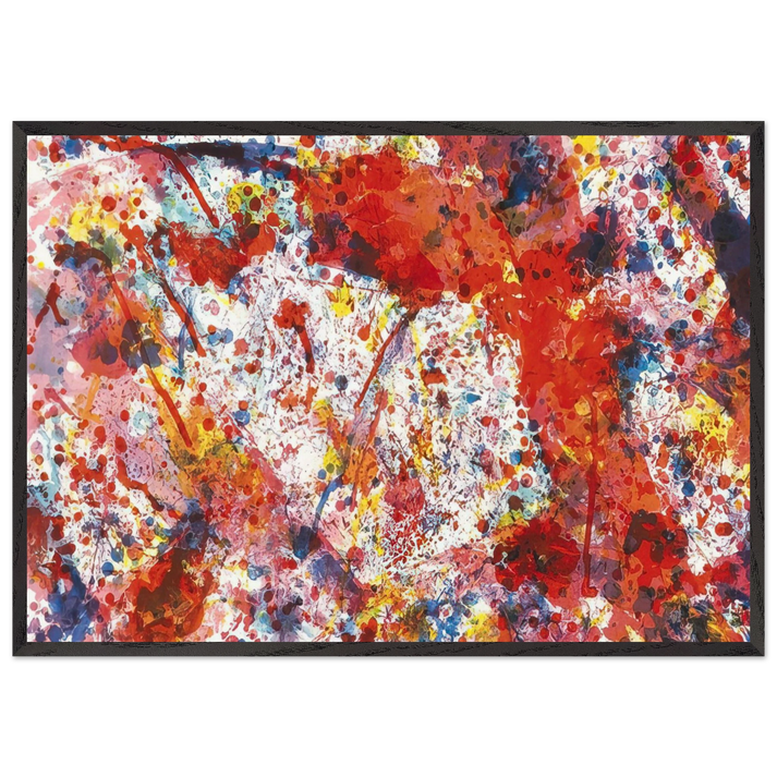 And Pink - Sam Francis 70x100 cm / 28x40 inches Framed Art Print – Black Wooden Frame