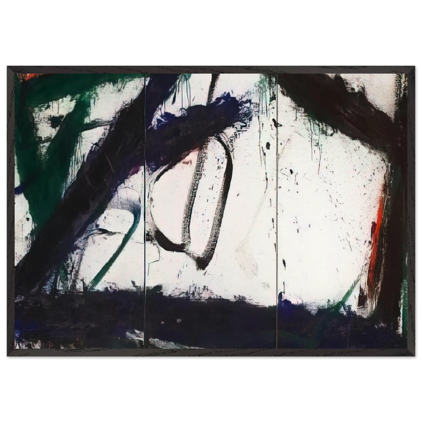 Frozen Summer - 1966 - Norman Bluhm Framed Art Print – Black Wooden Frame - Default Title - -Framed Art Print