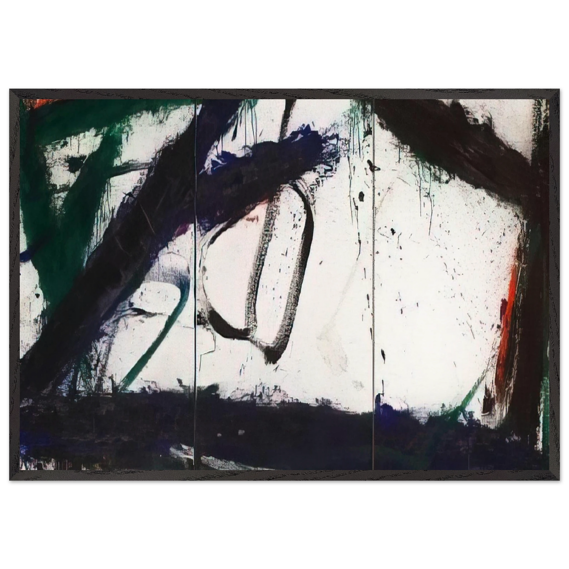 Frozen Summer - 1966 - Norman Bluhm Framed Art Print – Black Wooden Frame - Default Title - -Framed Art Print