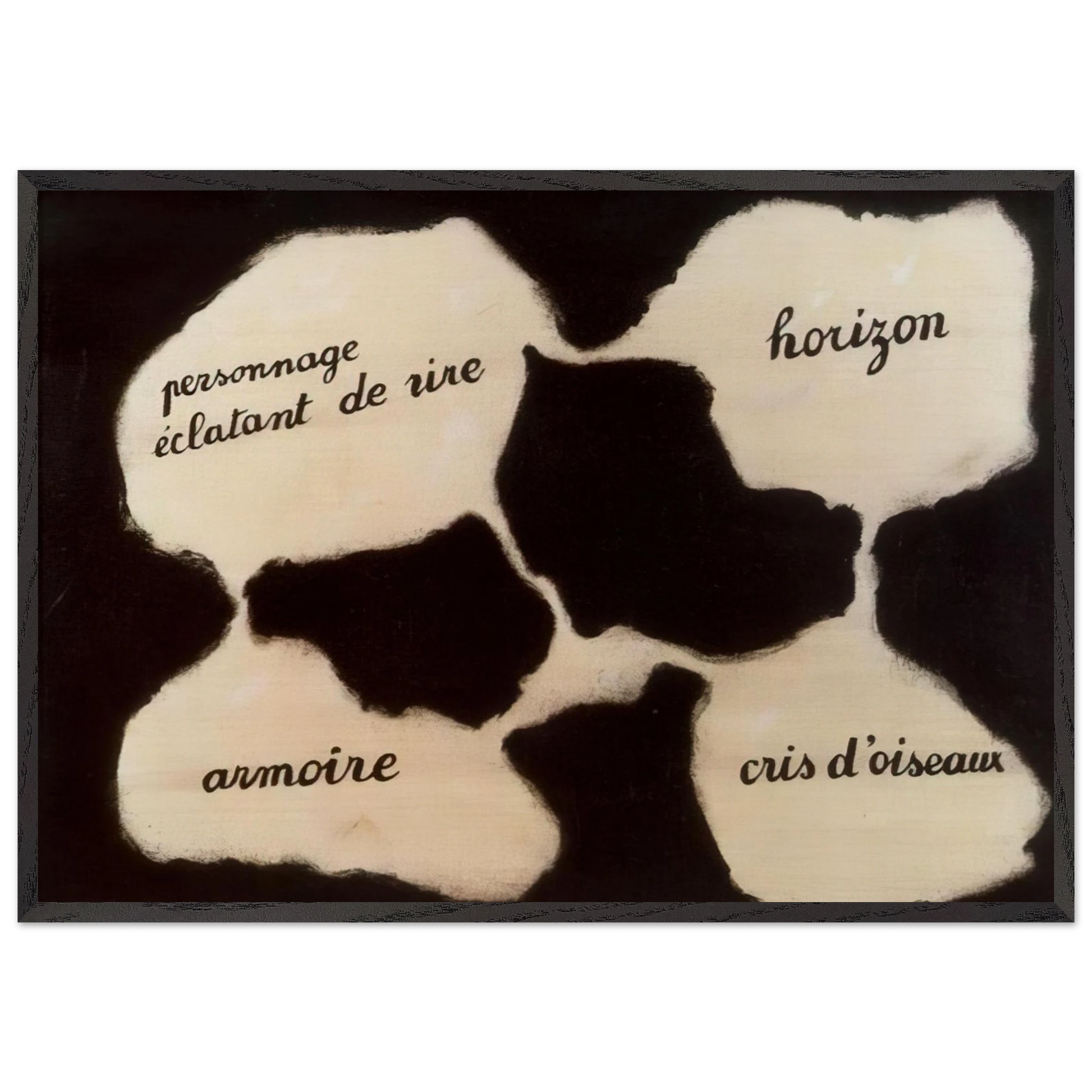 THE LIVING MIRROR 1929 - Rene Magritte Framed Art Print – Black Wooden Frame - Default Title - -Framed Art Print