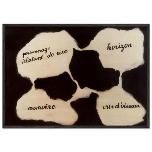 THE LIVING MIRROR 1929 - Rene Magritte 70x100 cm / 28x40 inches Framed Art Print – Black Wooden Frame