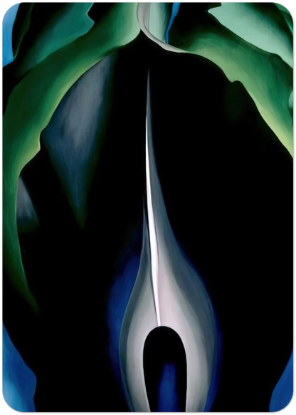 Jack-in-the-Pulpit No. IV By Georgia O'Keeffe Pack of 10 Post Cards | Georgia O'Keeffe Post Cards | A6 (10.5 x 14.8 cm) - 4.1 x 5.8 inches