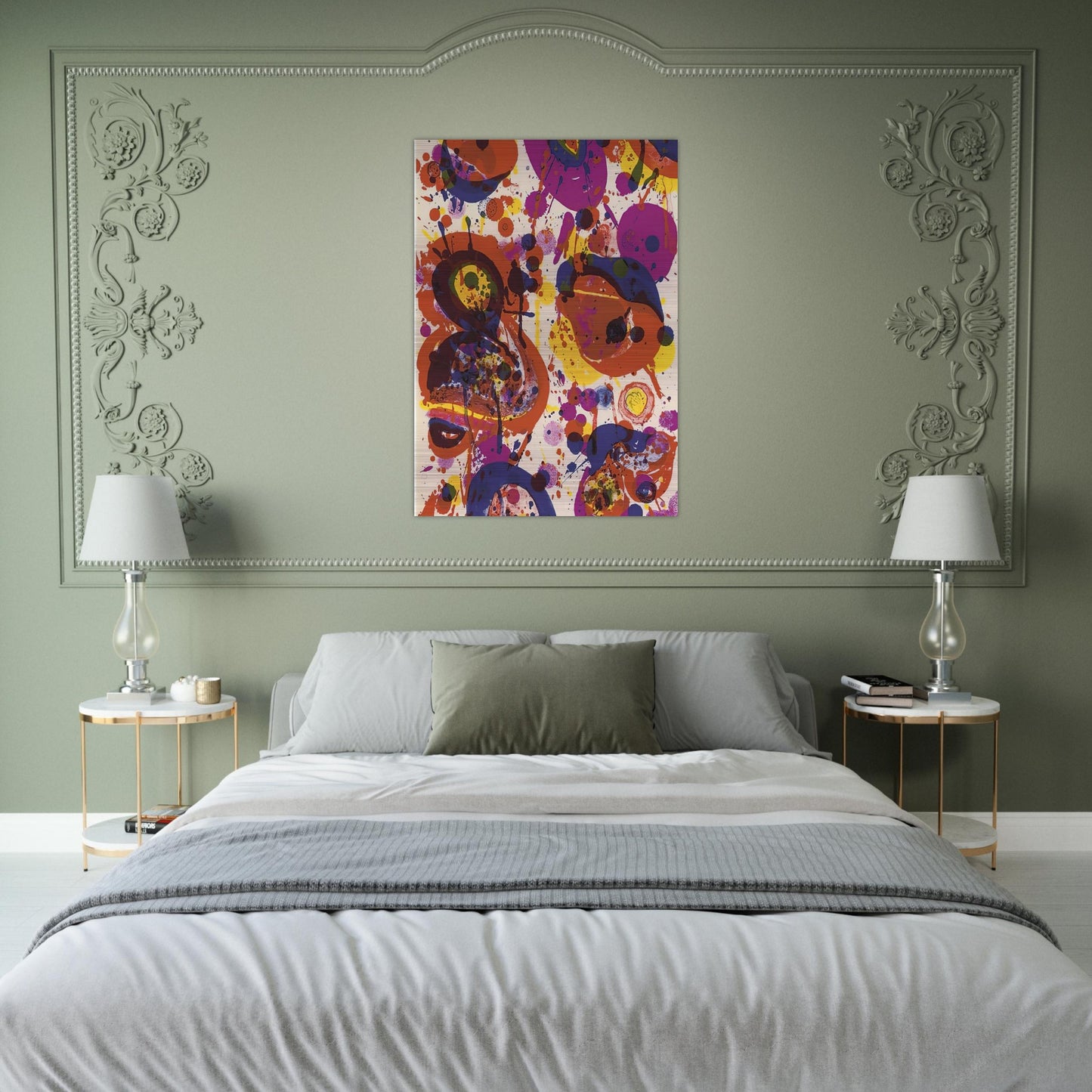 Untitled  from Pasadena Box   Lembark L57  - Sam Francis Brushed Aluminum Print - 70x100 cm / 28x40 inches | Sam Francis Aluminum Print | Sam Francis Prints