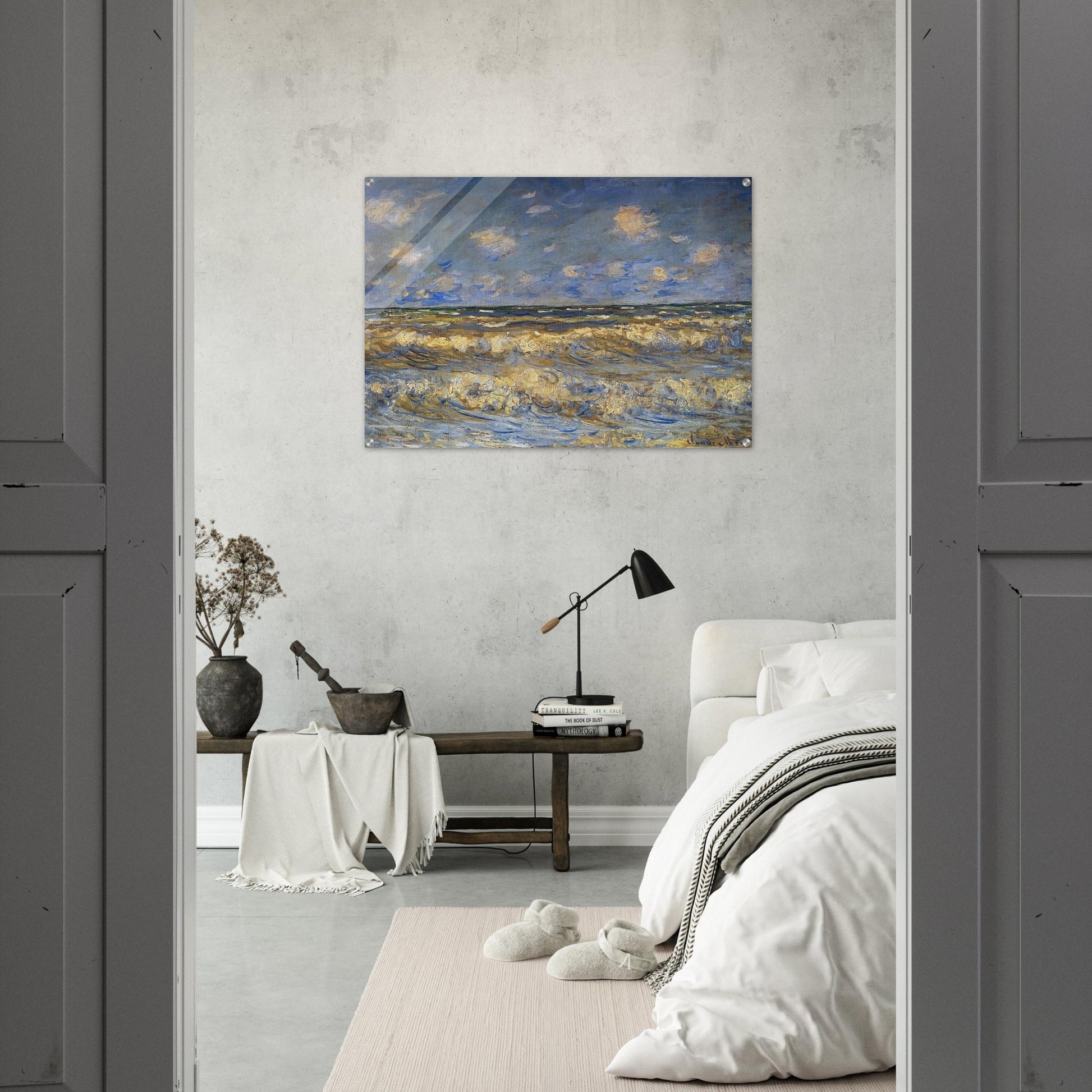 Rough Sea - claude monet Acrylic Print - 70x100 cm / 28x40″ inches | claude monet Wall Art | claude monet Prints