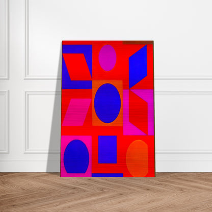 Alphabet VR - 1960 - Victor Vasarely Brushed Aluminum Print - 70x100 cm / 28x40 inches | Victor Vasarely Aluminum Print | Victor Vasarely Prints
