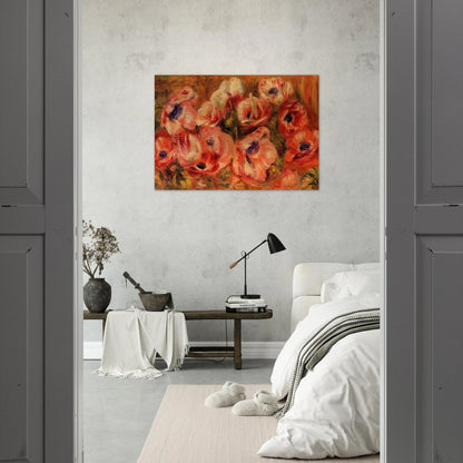Anemones - Pierre-Auguste Renoir Brushed Aluminum Print - 70x100 cm / 28x40 inches | Pierre-Auguste Renoir Aluminum Print | Pierre-Auguste Renoir Prints