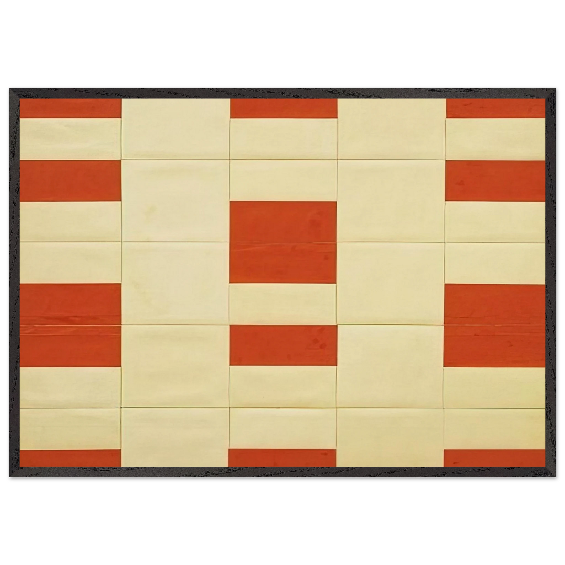 Red and White - Ellsworth Kelly Framed Art Print – Black Wooden Frame - Default Title - -Framed Art Print