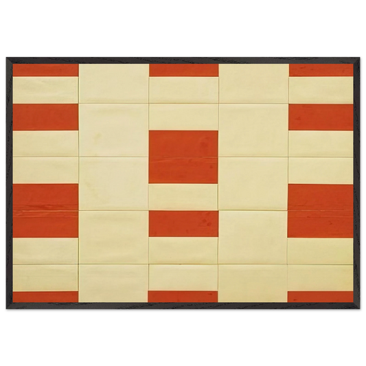 Red and White - Ellsworth Kelly Framed Art Print – Black Wooden Frame - Default Title - -Framed Art Print