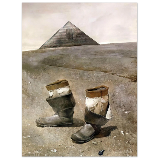 Andrew Wyeth - SEA BOOTS Wall Art - 21x29.7 cm / 8x12" - Fine Art Poster - -
